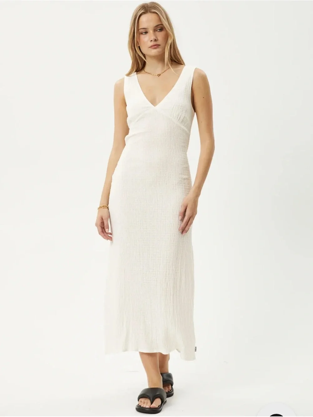 Afends Tully Dress in White Size XS - Picture 2 of 8